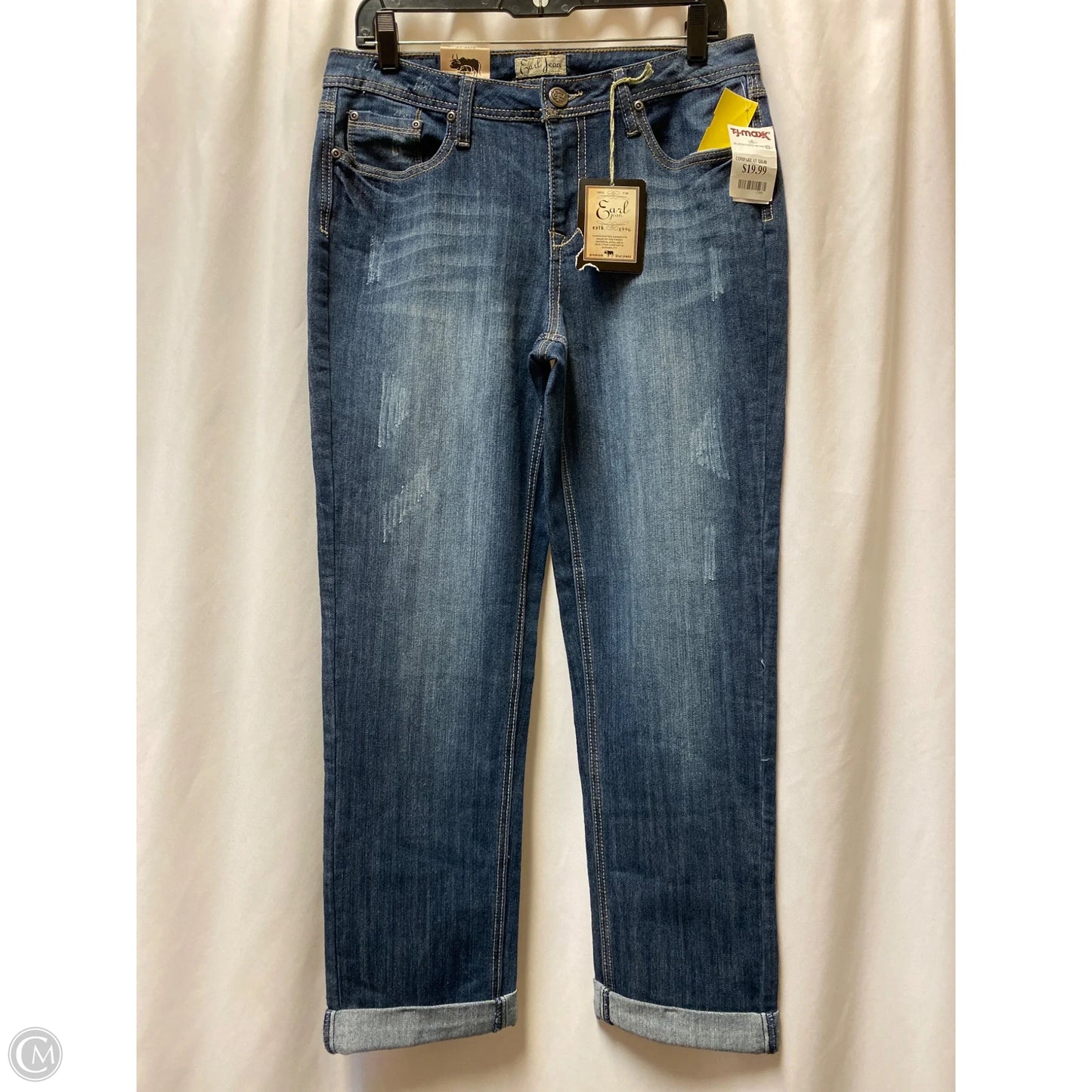 Jeans Cropped By Earl Jean In Blue Denim, Size: 10