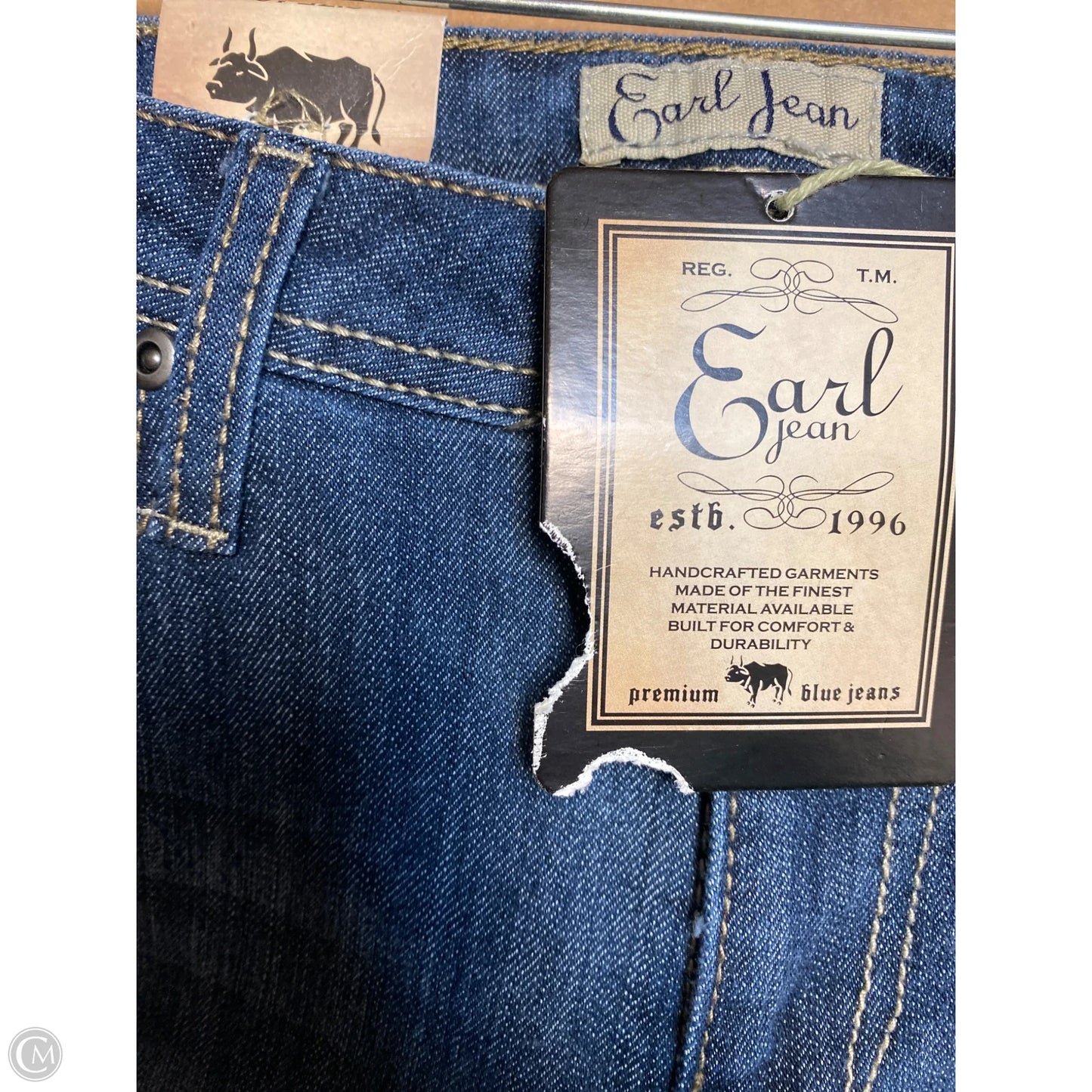 Jeans Cropped By Earl Jean In Blue Denim, Size: 10