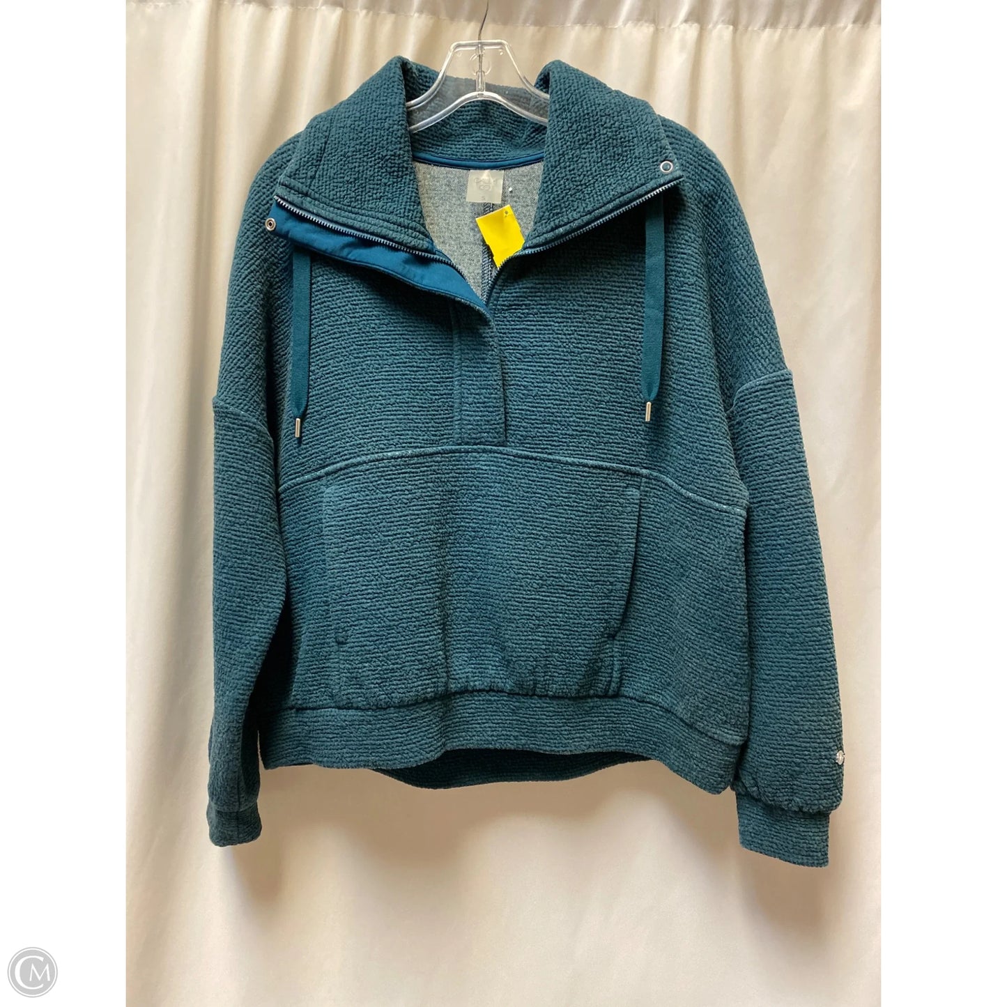 Athletic Sweatshirt Collar By Calia In Aqua, Size: Sp