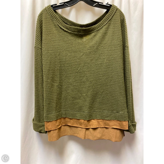 Top Long Sleeve By White Birch In Green, Size: S