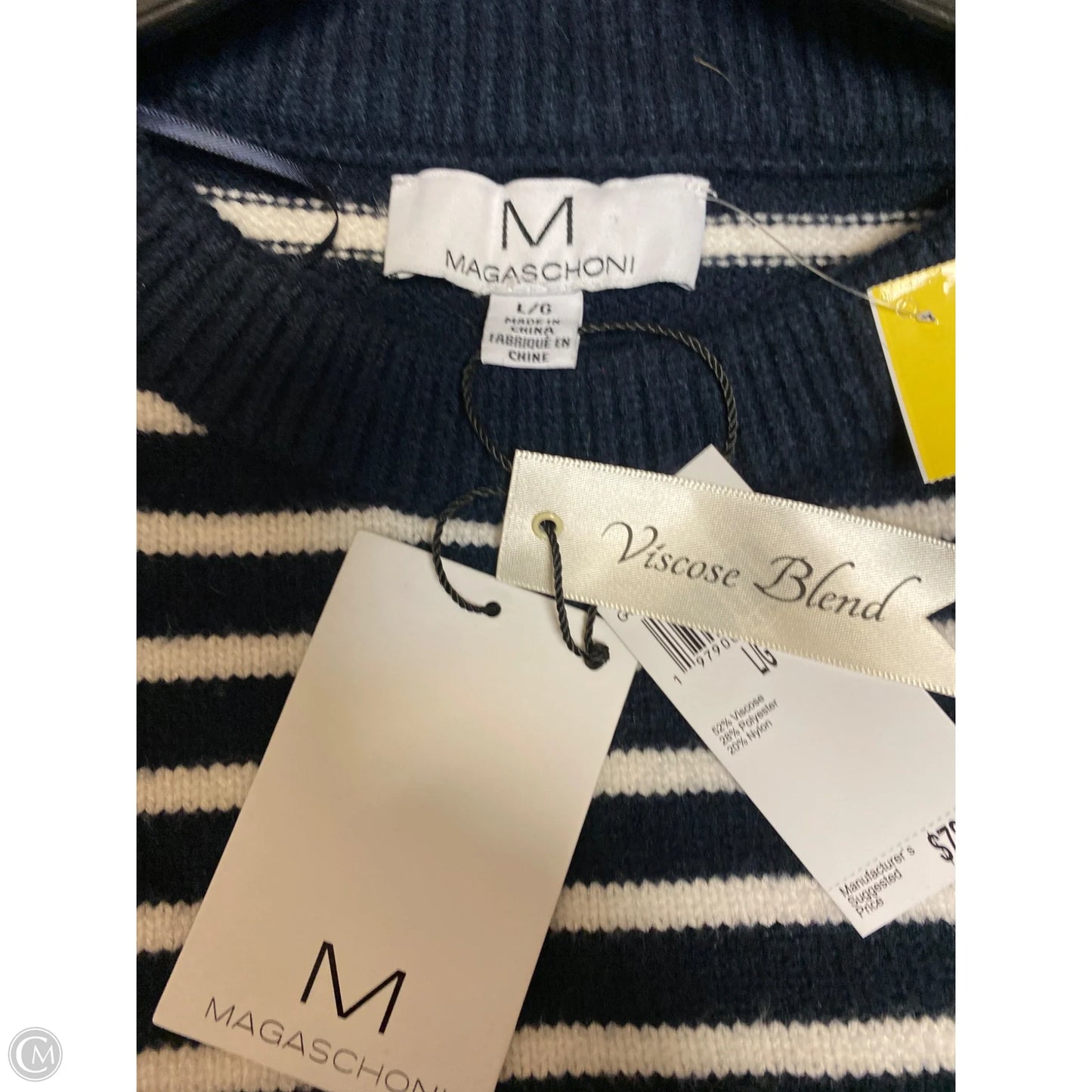 Sweater By Magaschoni In Blue, Size: L