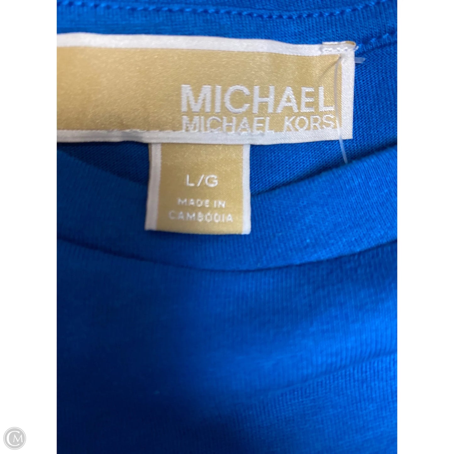 Top Short Sleeve By Michael By Michael Kors In Blue, Size: L