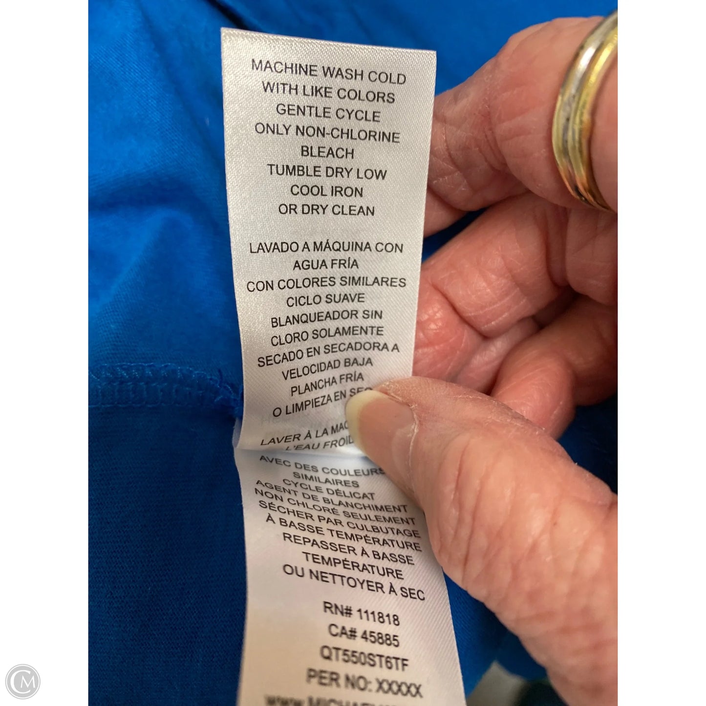 Top Short Sleeve By Michael By Michael Kors In Blue, Size: L