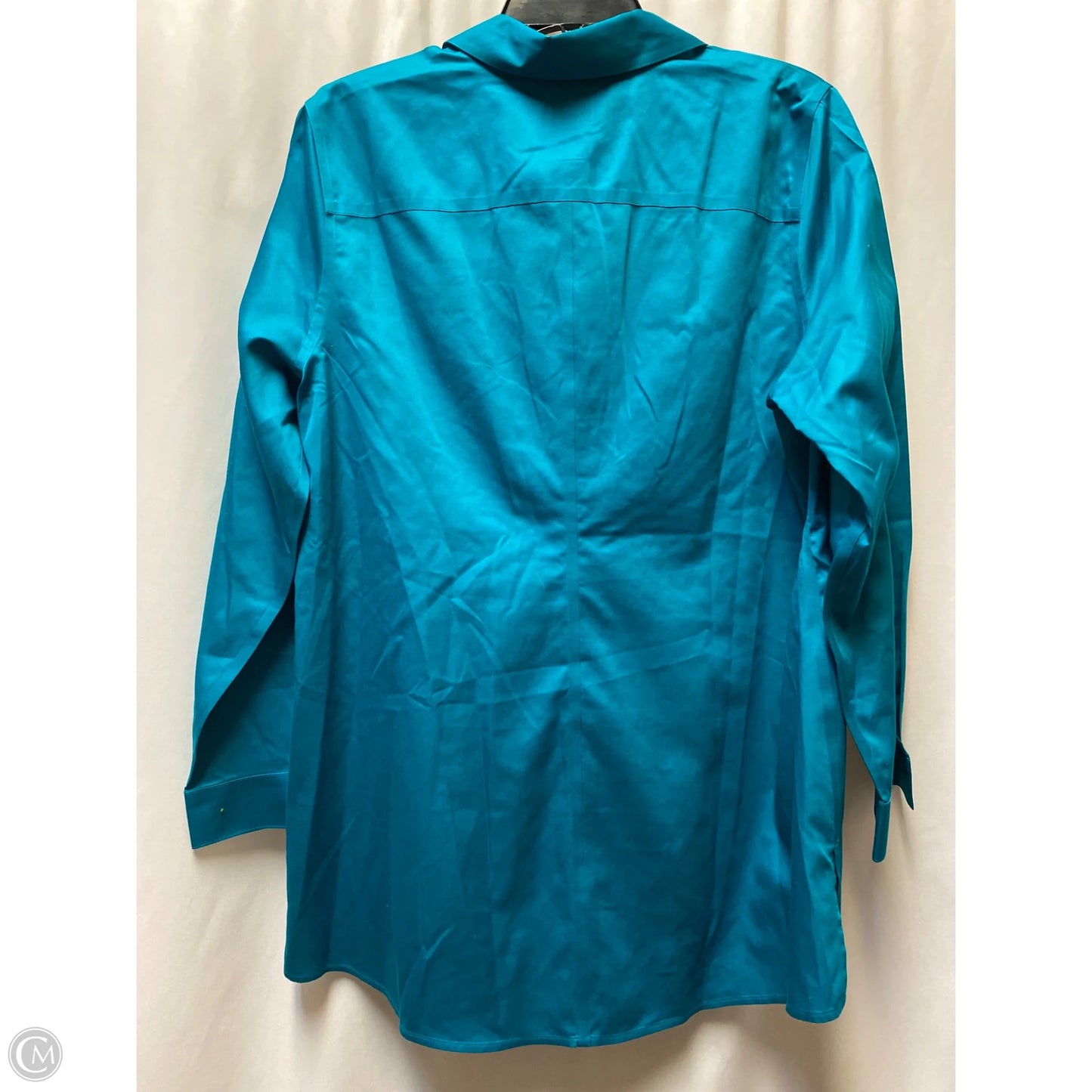 Top Long Sleeve By Chicos In Teal, Size: L