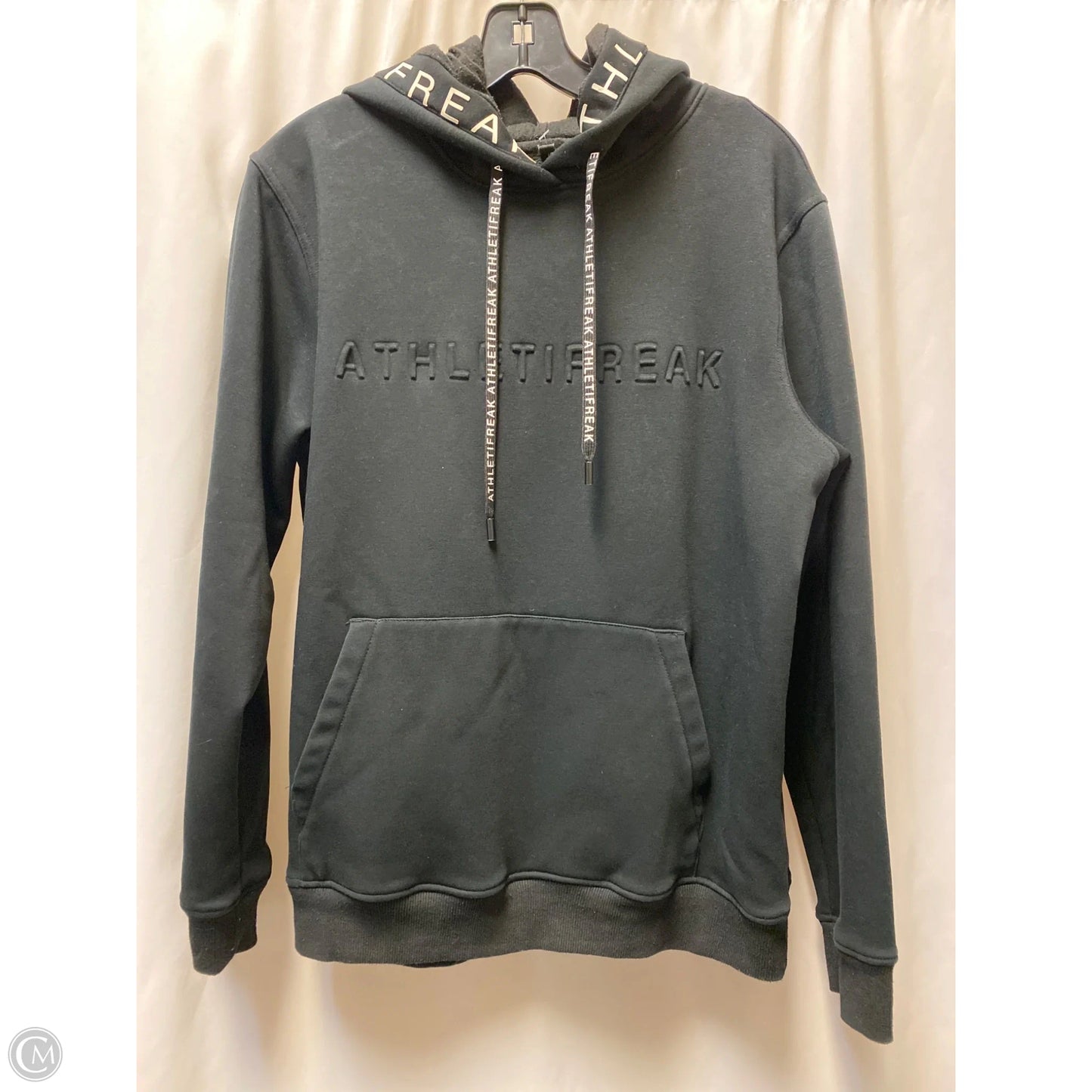 Athletic Sweatshirt Hoodie By Clothes Mentor In Black, Size: M