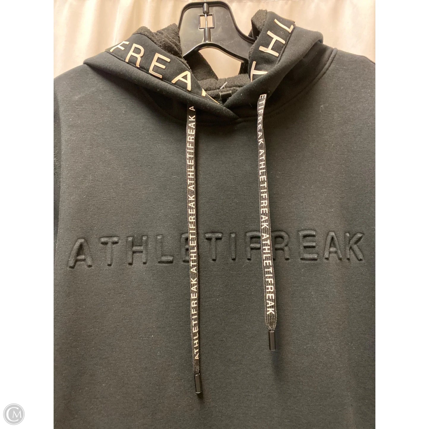 Athletic Sweatshirt Hoodie By Clothes Mentor In Black, Size: M