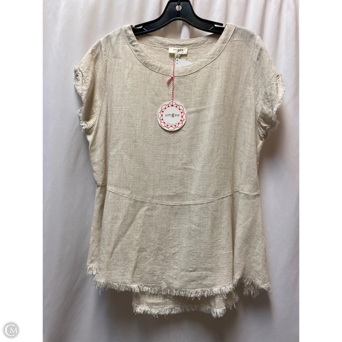 Top Short Sleeve By Umgee In Tan, Size: S