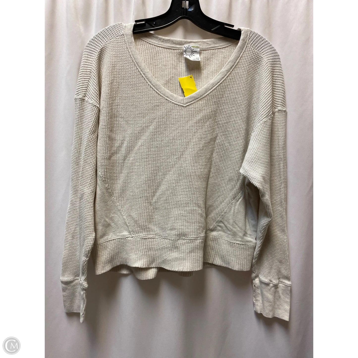 Top Long Sleeve By Aerie In Cream, Size: S
