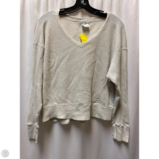 Top Long Sleeve By Aerie In Cream, Size: S