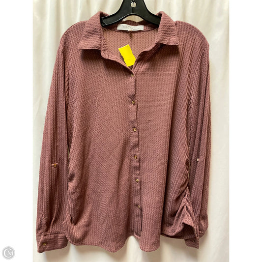 Top Long Sleeve By Eden & Olivia In Purple, Size: Xl