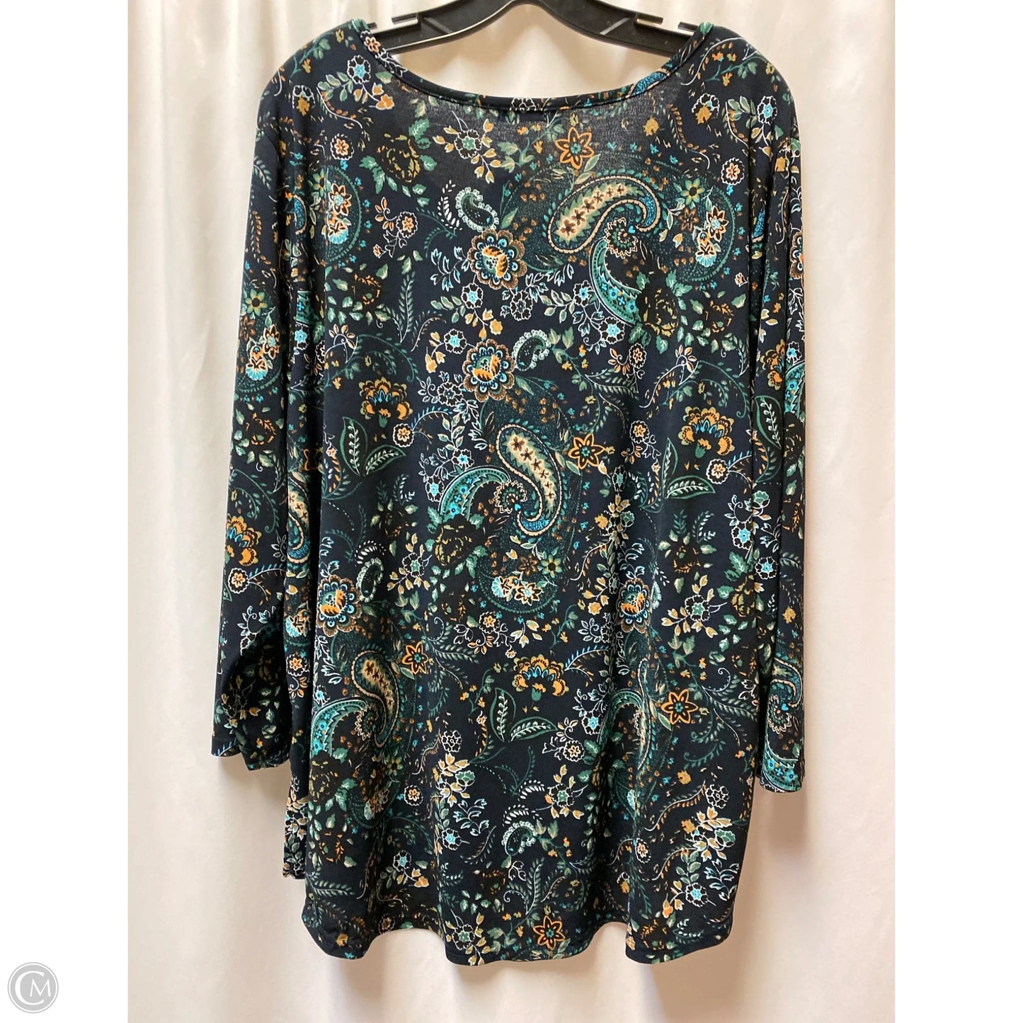 Top Long Sleeve By Clothes Mentor In Navy, Size: 3x