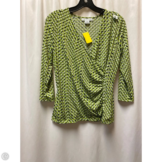 Top Long Sleeve By Liz Claiborne In Green, Size: S