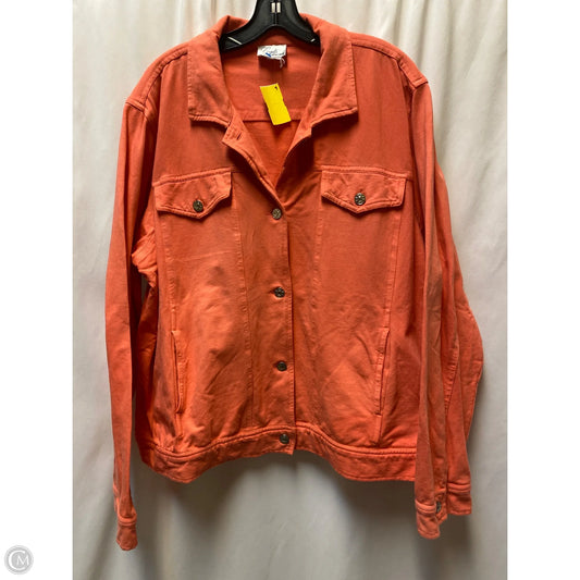 Jacket Shirt By Clothes Mentor In Pink, Size: 2x