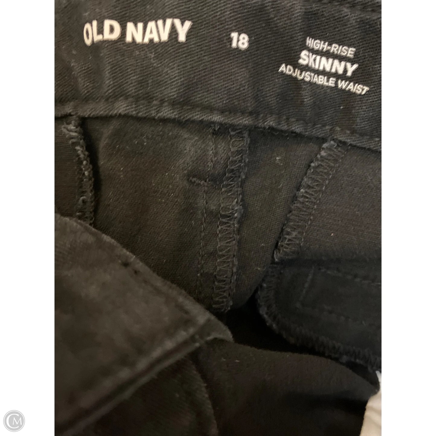 Jeans Skinny By Old Navy In Black Denim, Size: 18