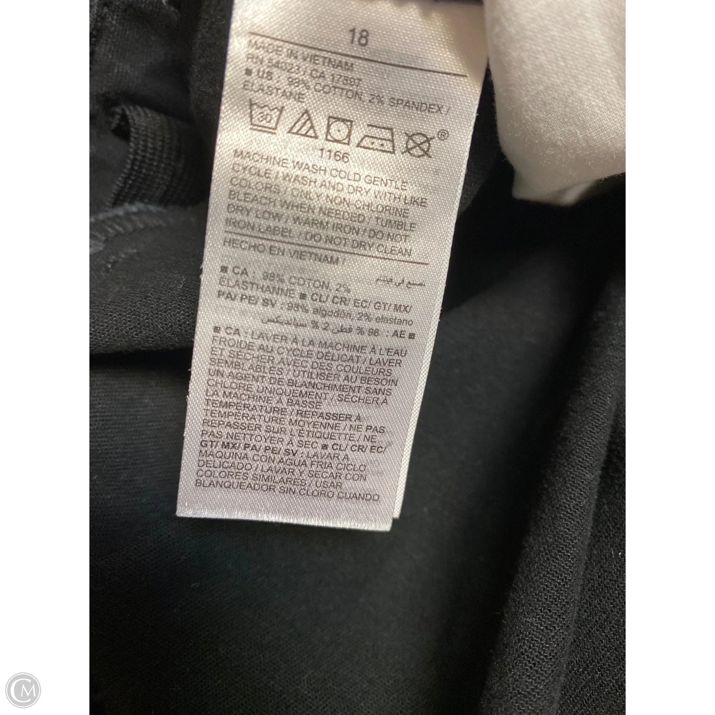 Jeans Skinny By Old Navy In Black Denim, Size: 18