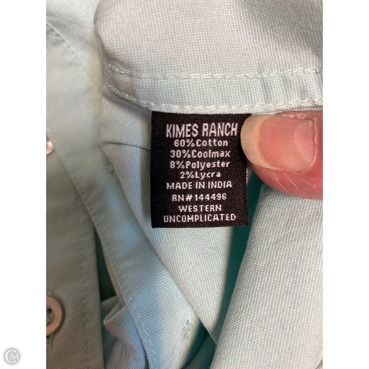 Top Long Sleeve By Clothes Mentor In Teal, Size: L