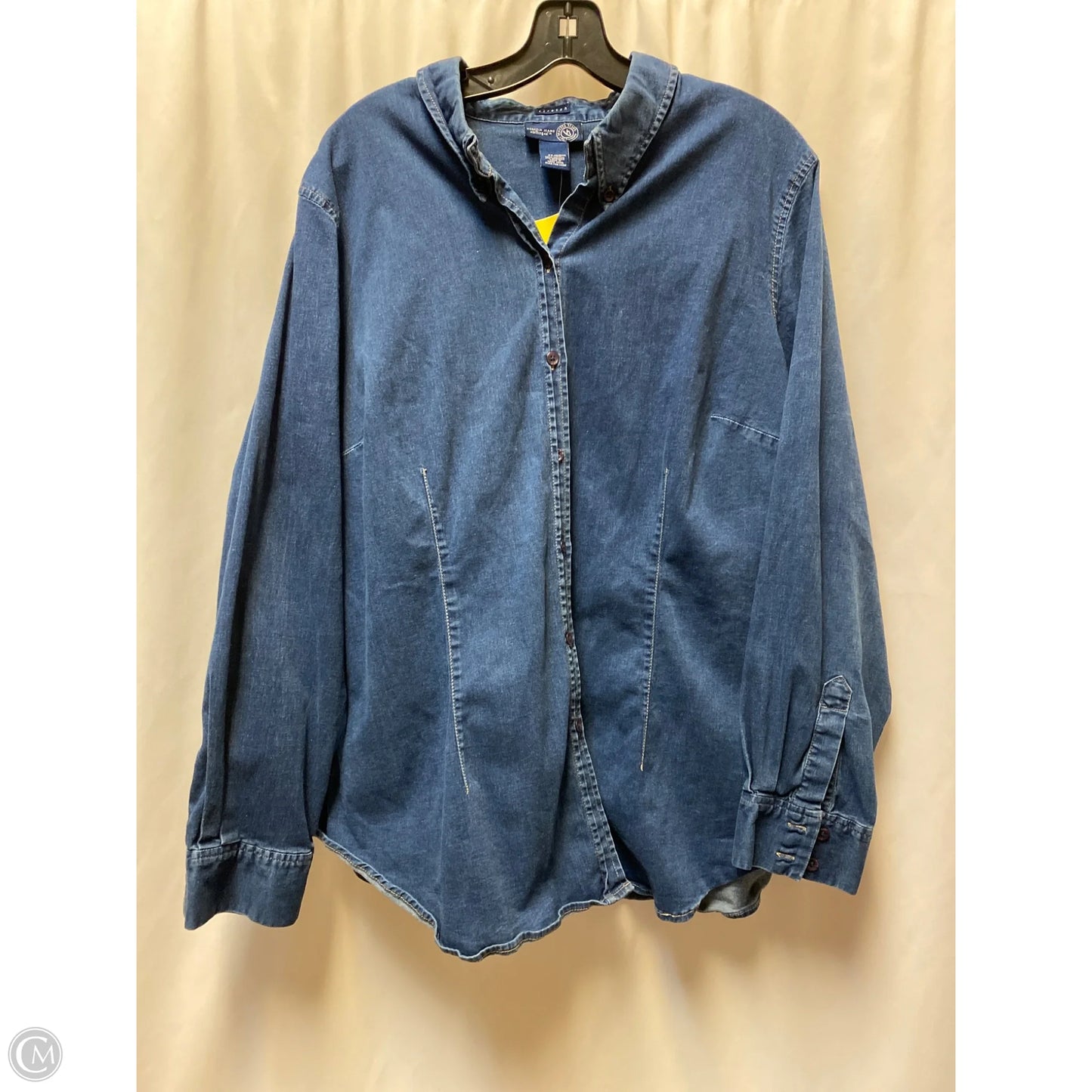 Top Long Sleeve By Venezia In Blue, Size: 3x