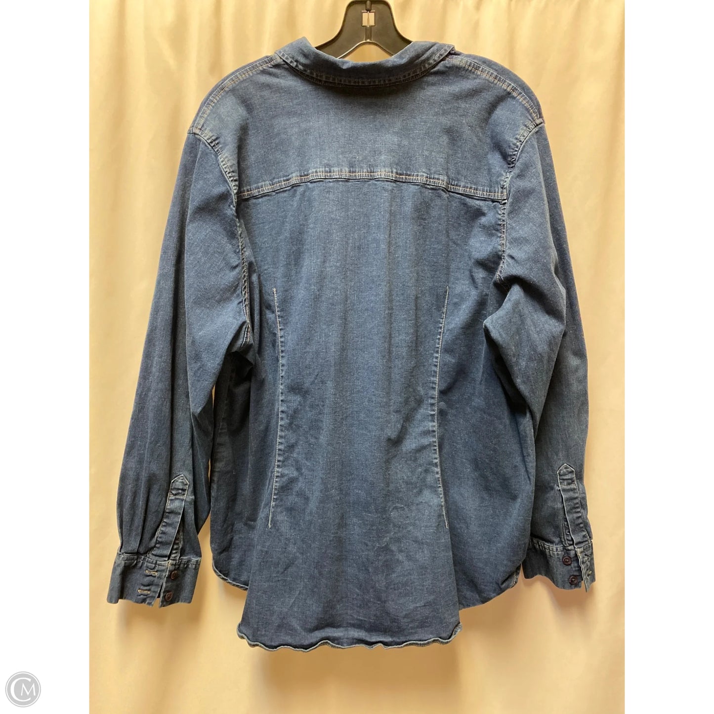 Top Long Sleeve By Venezia In Blue, Size: 3x