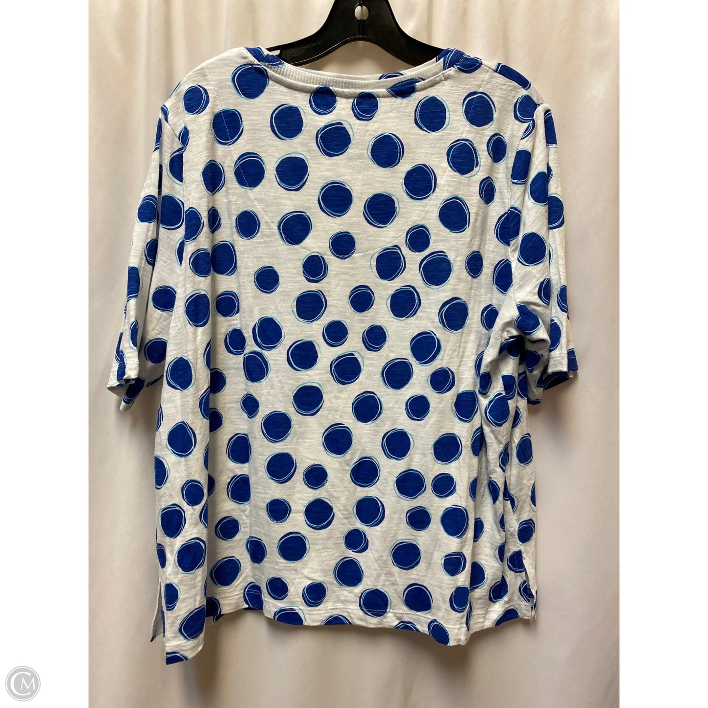 Top Short Sleeve By Chicos In White, Size: Xl