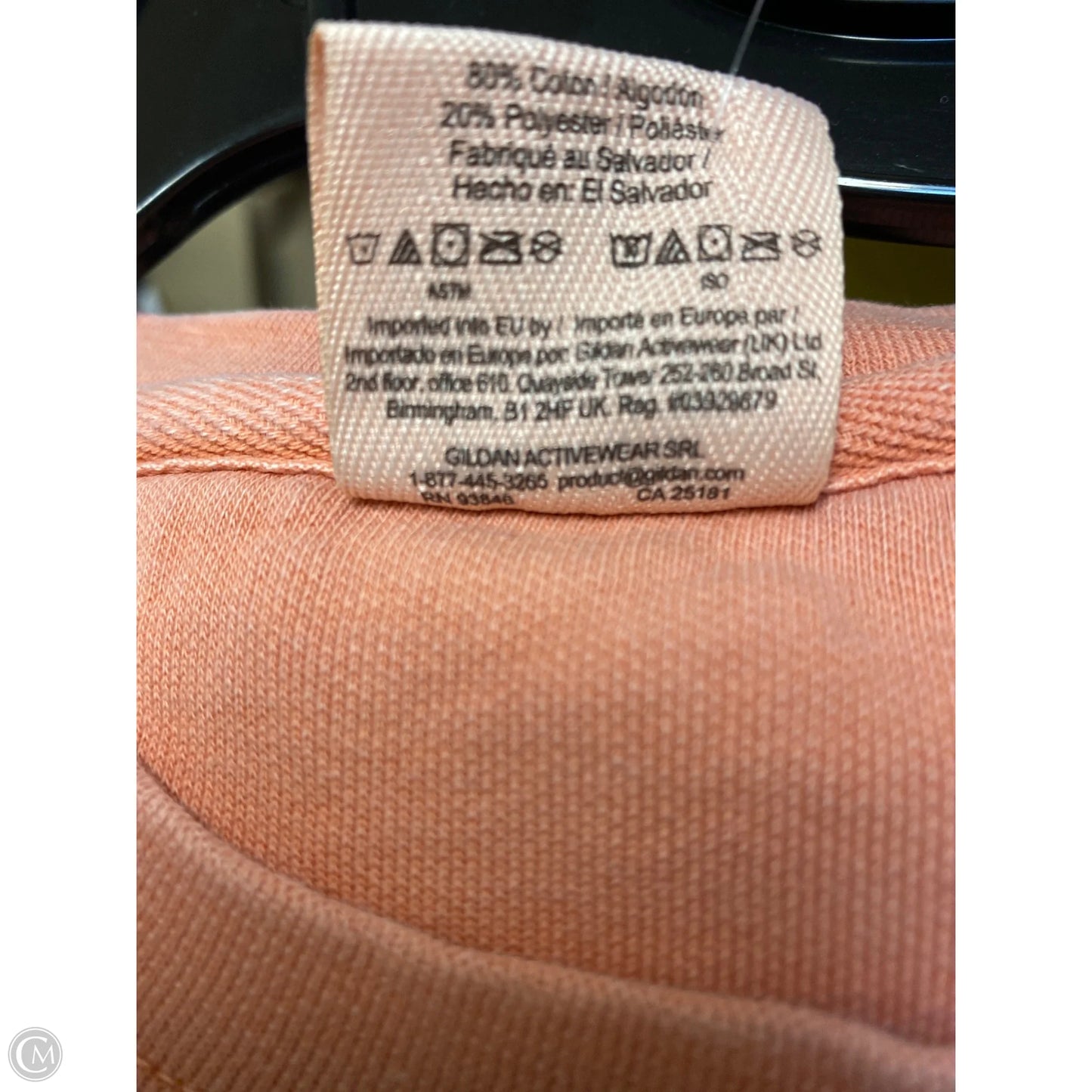 Sweatshirt Crewneck By Comfort Colors In Peach, Size: M