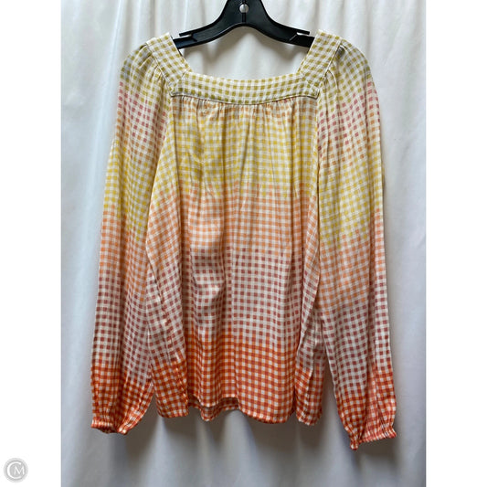Top Long Sleeve By Lc Lauren Conrad In Yellow, Size: L