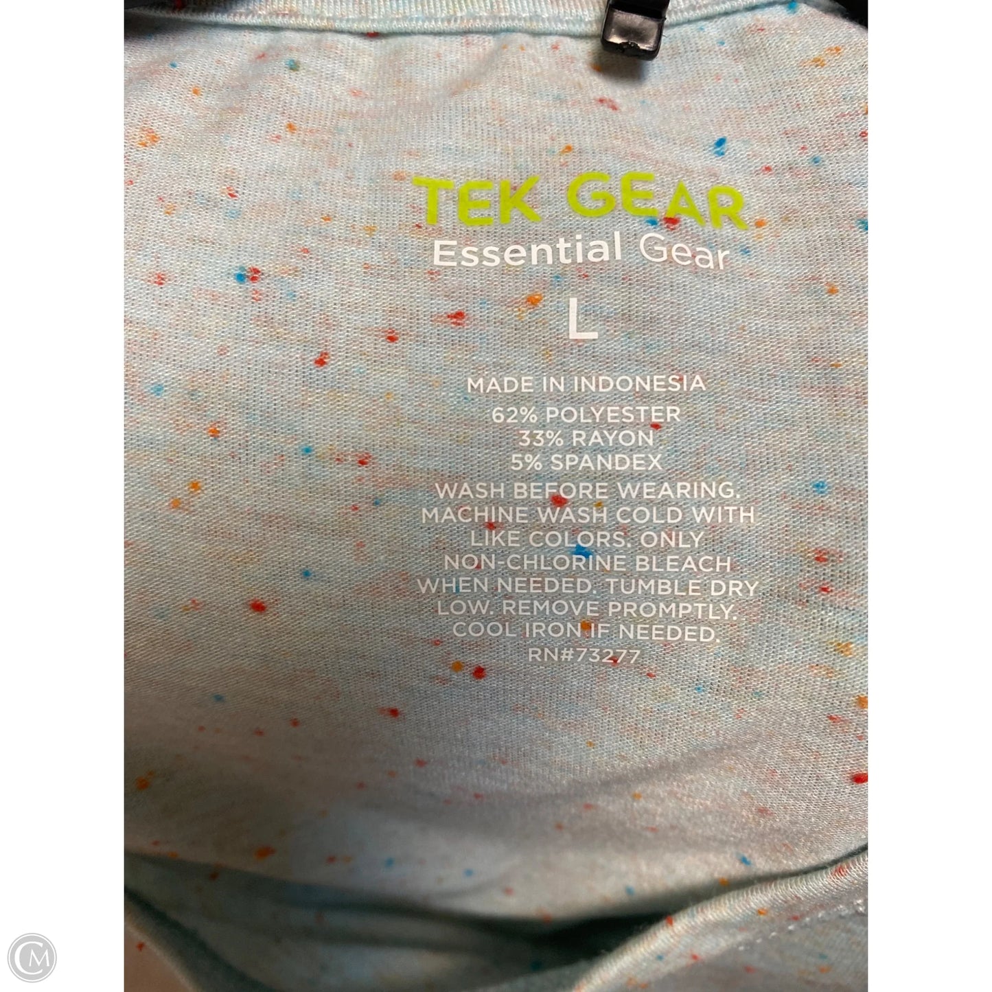 Top Short Sleeve By Tek Gear In Blue, Size: L