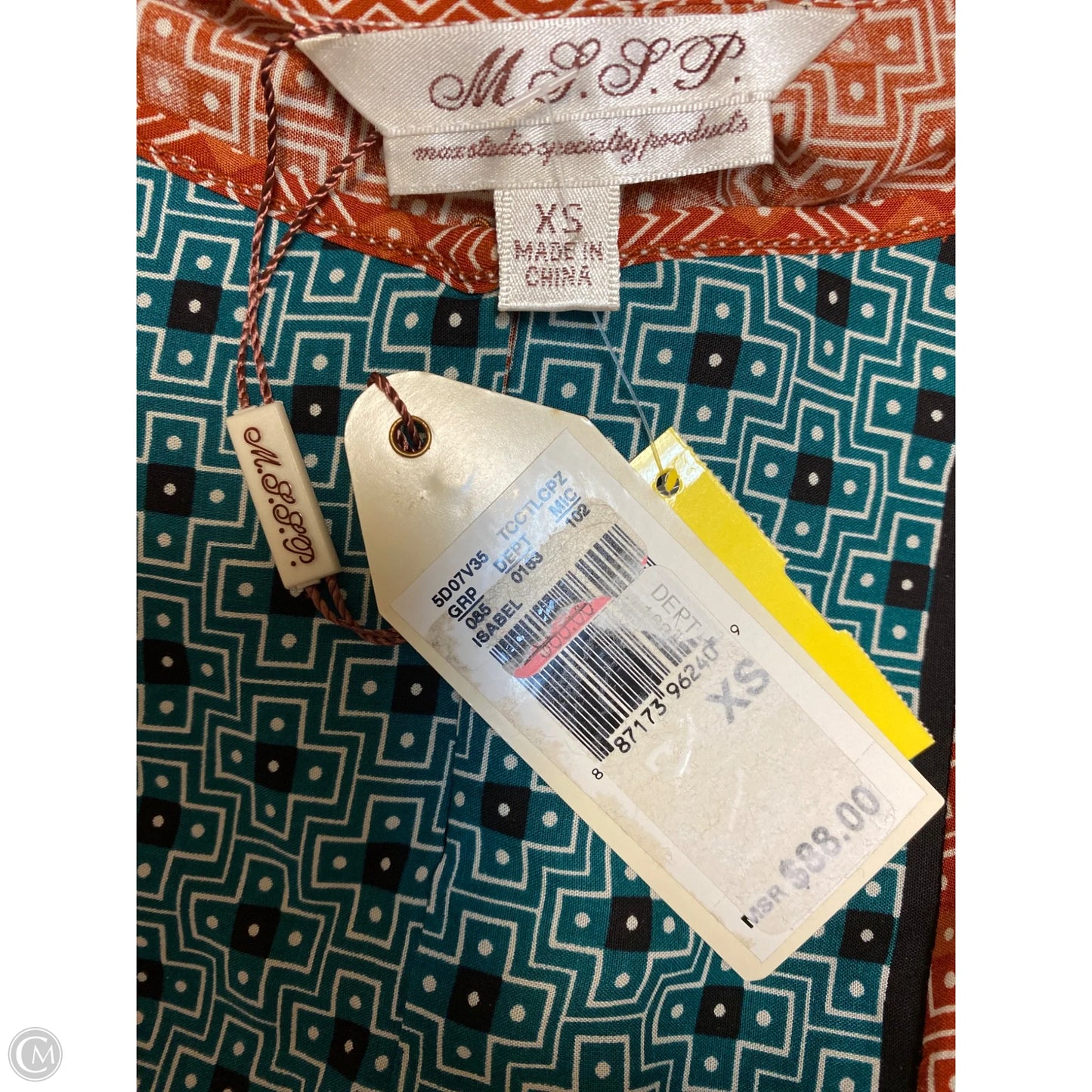 Top Long Sleeve By Max Studio In Copper, Size: Xs