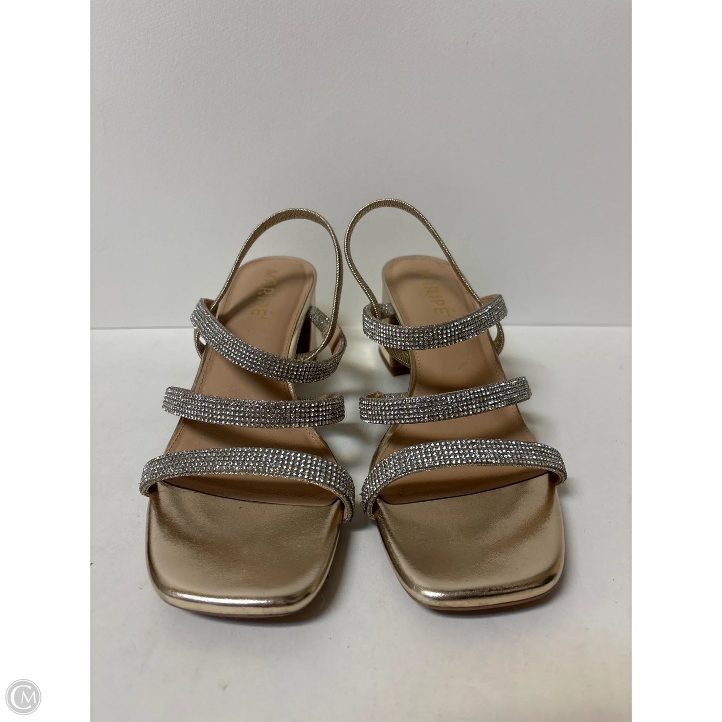 Shoes Heels Block By Maripe In Silver, Size: 10