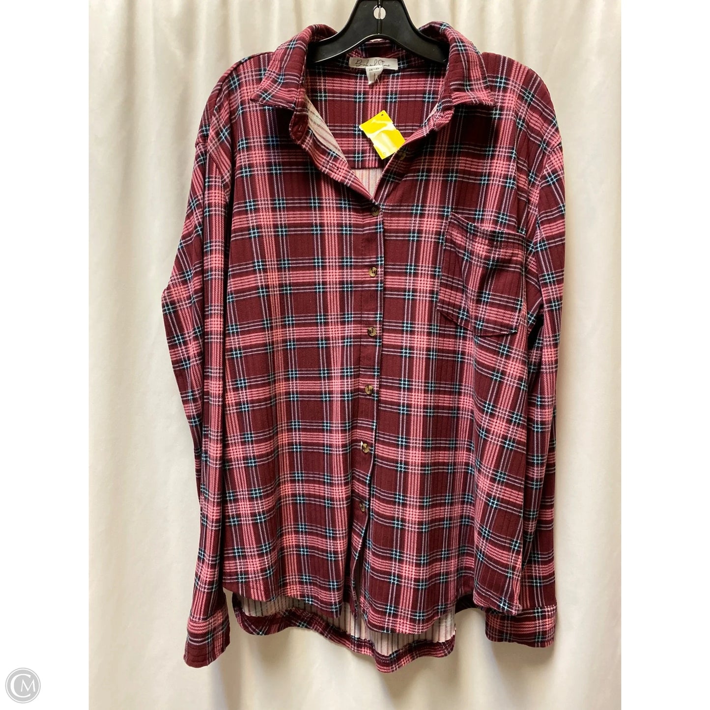 Top Long Sleeve By Clothes Mentor In Pink, Size: Xl