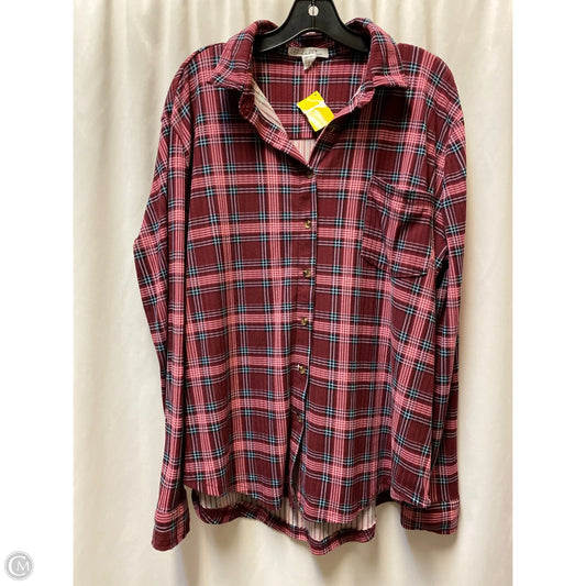 Top Long Sleeve By Clothes Mentor In Pink, Size: Xl