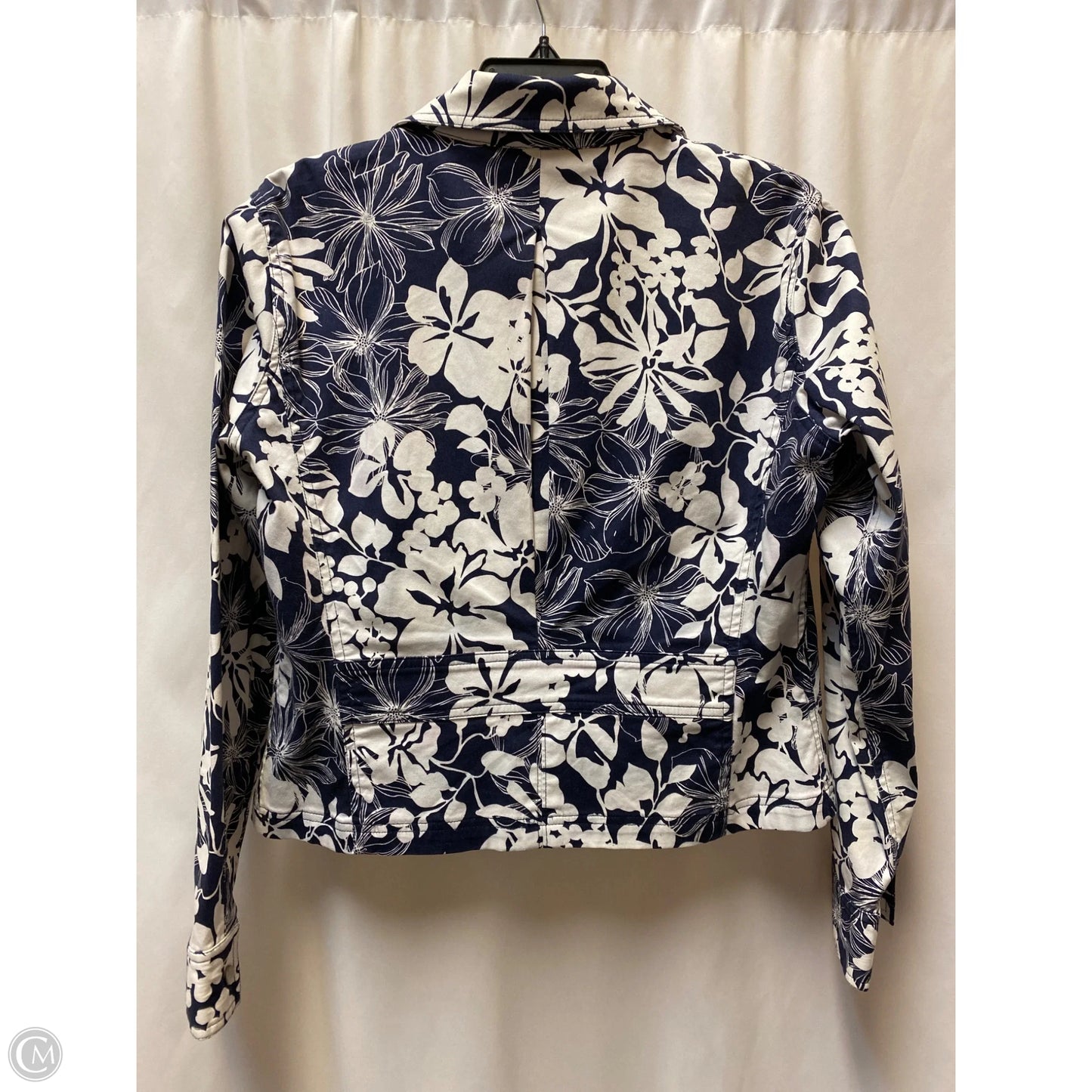 Jacket Denim By Liz Claiborne In Navy, Size: M