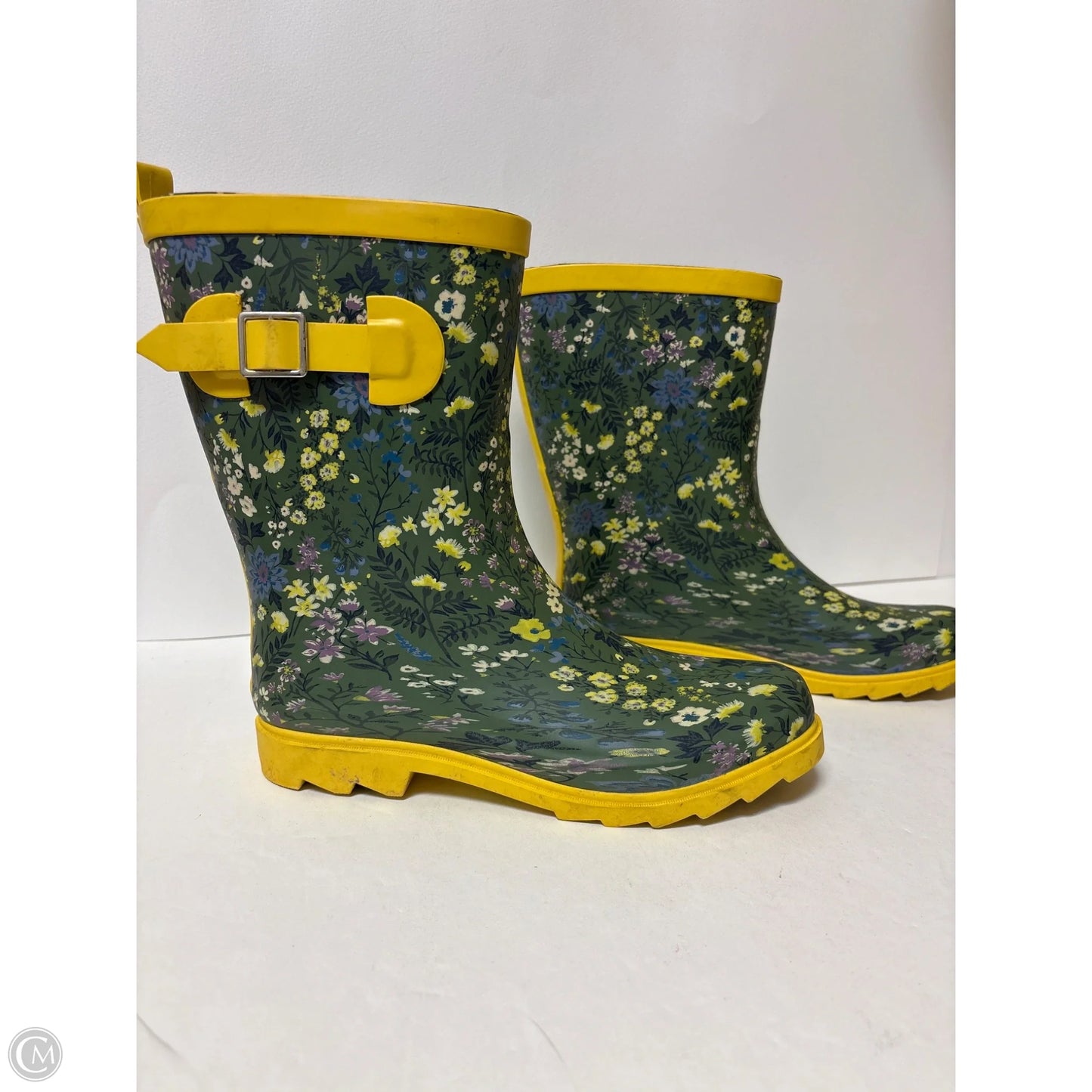 Boots Rain By Clothes Mentor In Green, Size: 9