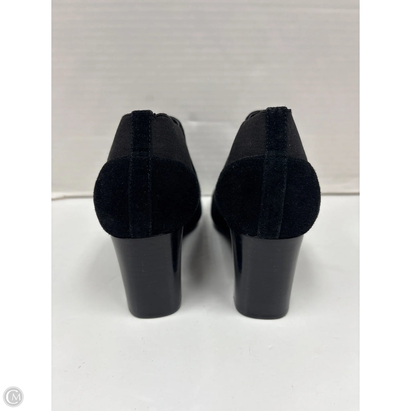 Boots Ankle Heels By Vaneli In Black, Size: 7