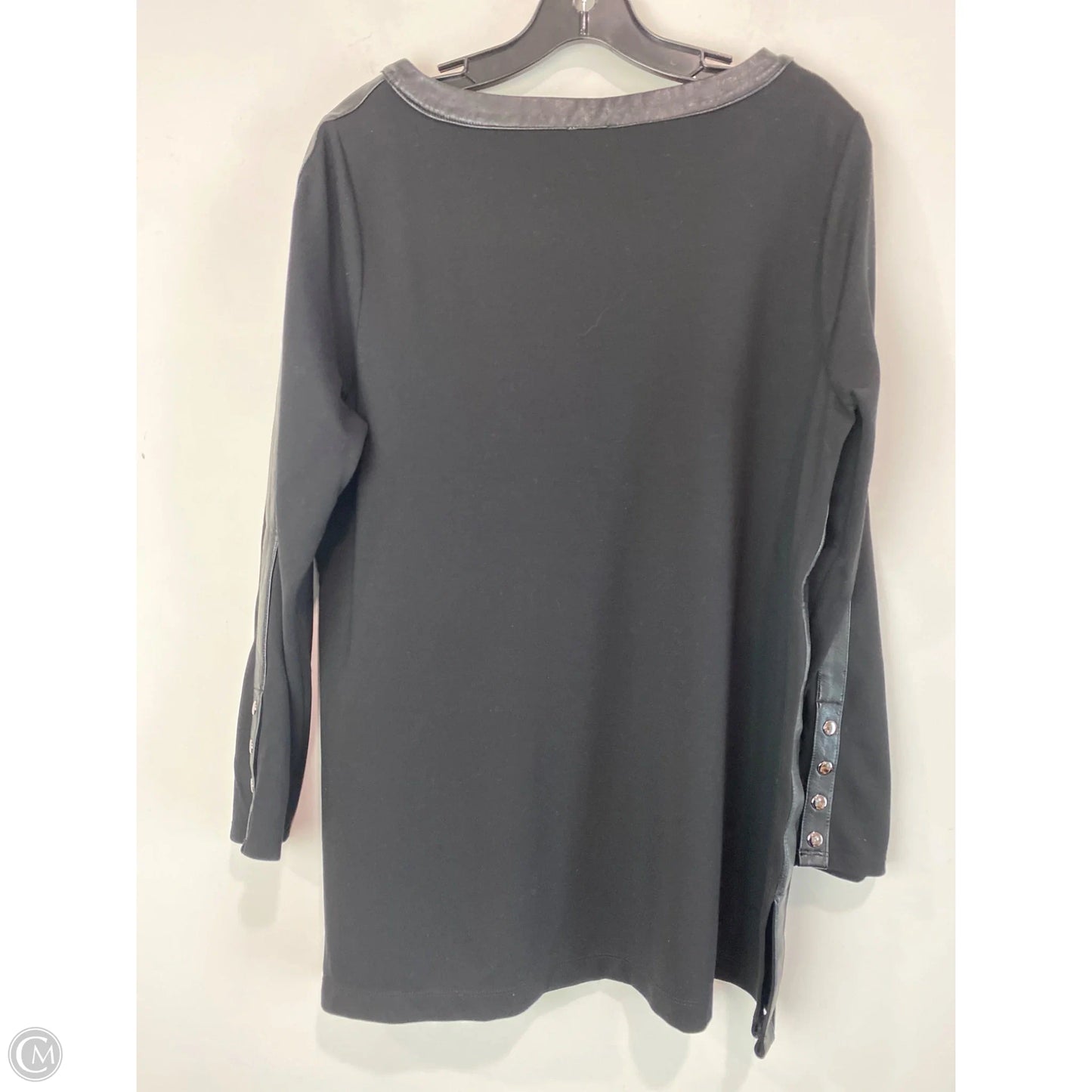 Top Long Sleeve By Chicos In Black, Size: L
