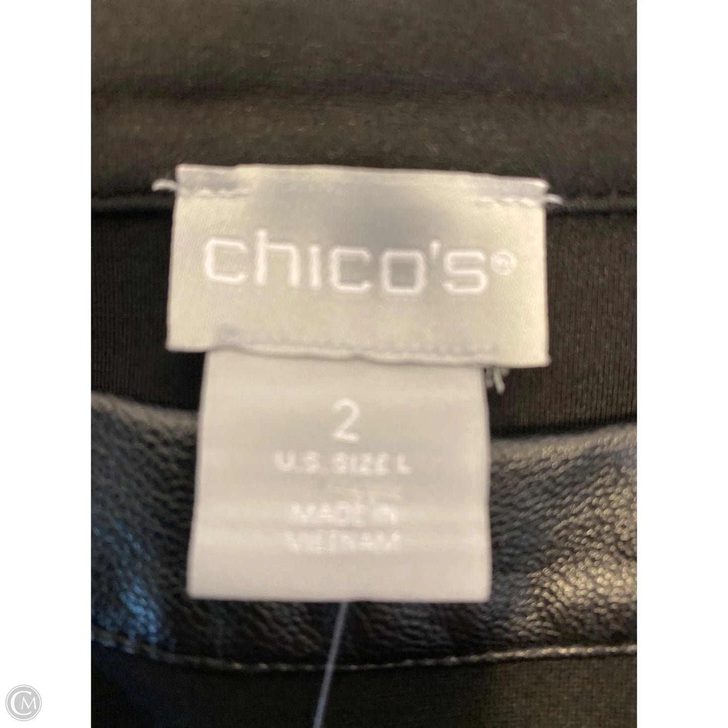 Top Long Sleeve By Chicos In Black, Size: L
