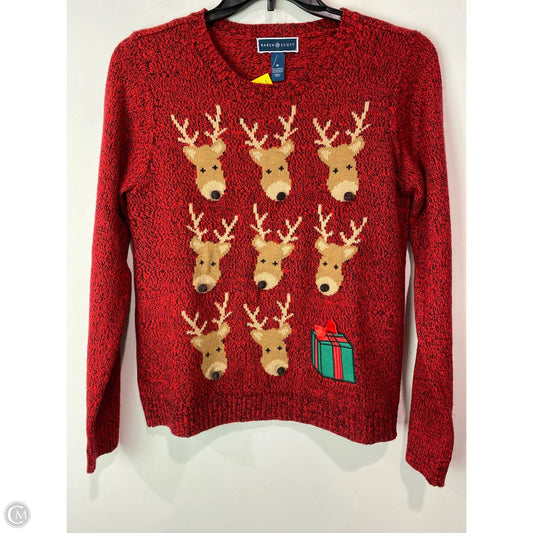 Sweater By Karen Scott In Red, Size: M