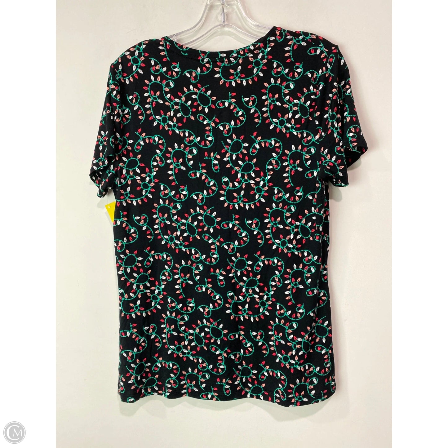 Top Short Sleeve By Celebrate Together In Black, Size: M