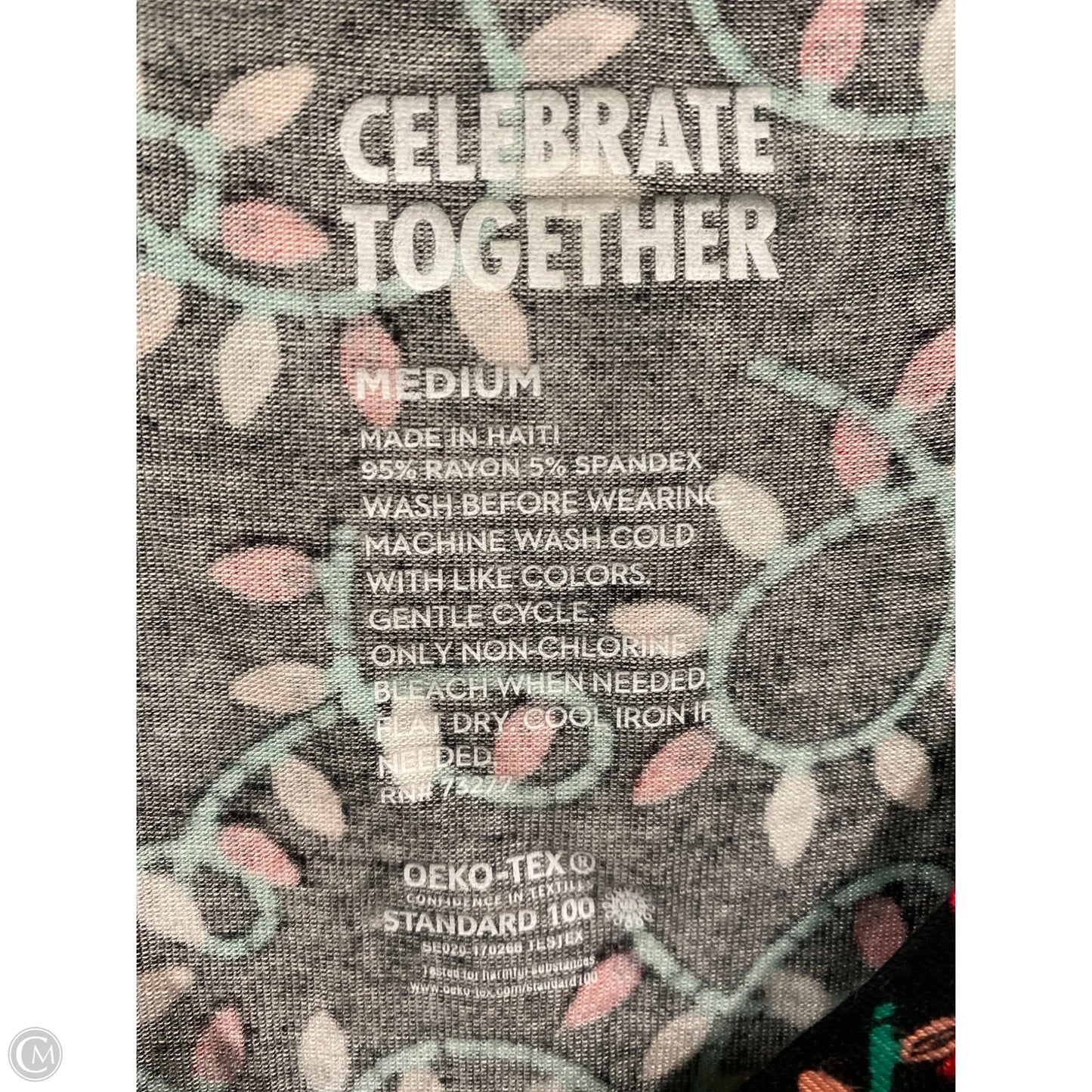 Top Short Sleeve By Celebrate Together In Black, Size: M