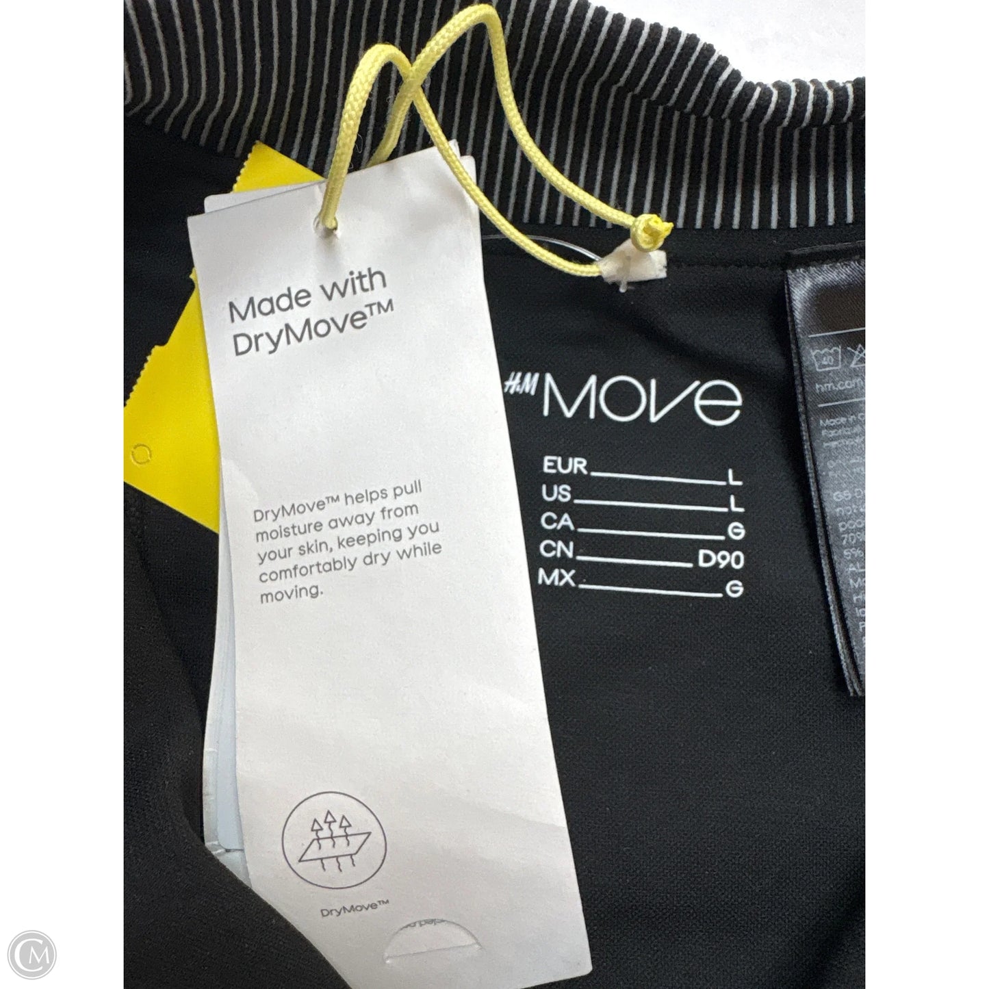 Athletic Bra By H&m In Black, Size: L