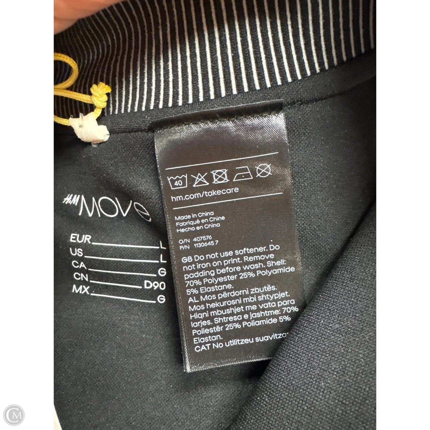 Athletic Bra By H&m In Black, Size: L