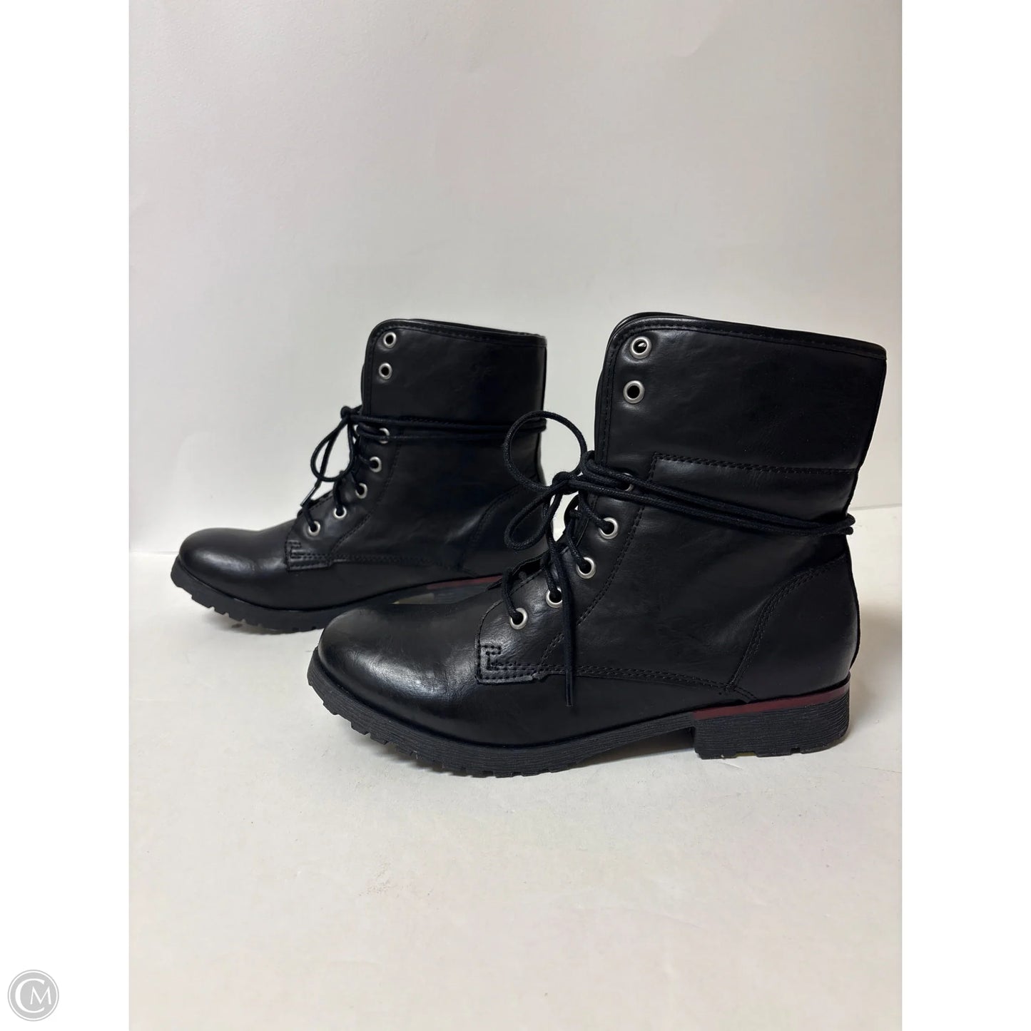 Boots Ankle Flats By Nine West In Black, Size: 7.5