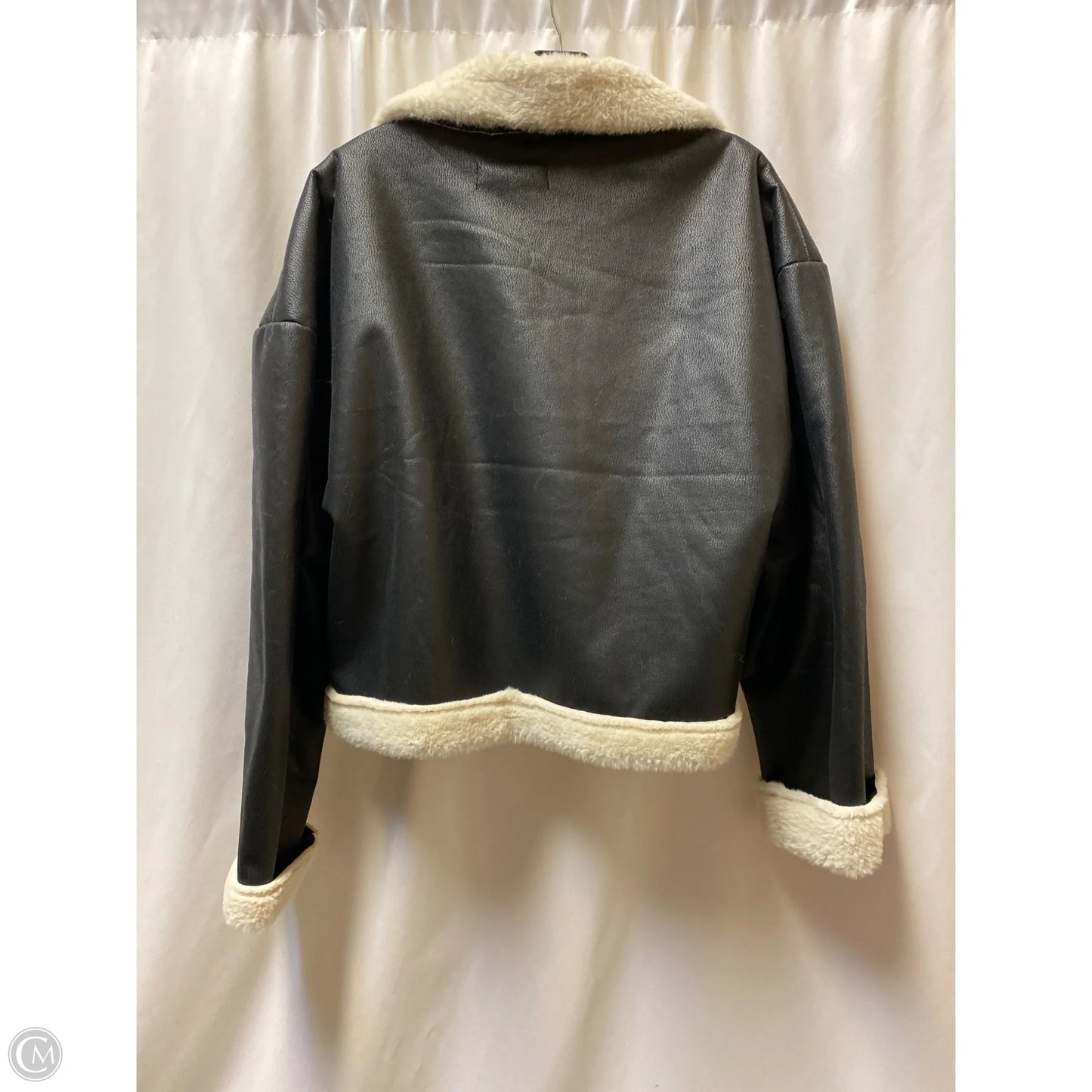 Jacket Moto By Clothes Mentor In Black, Size: Xl