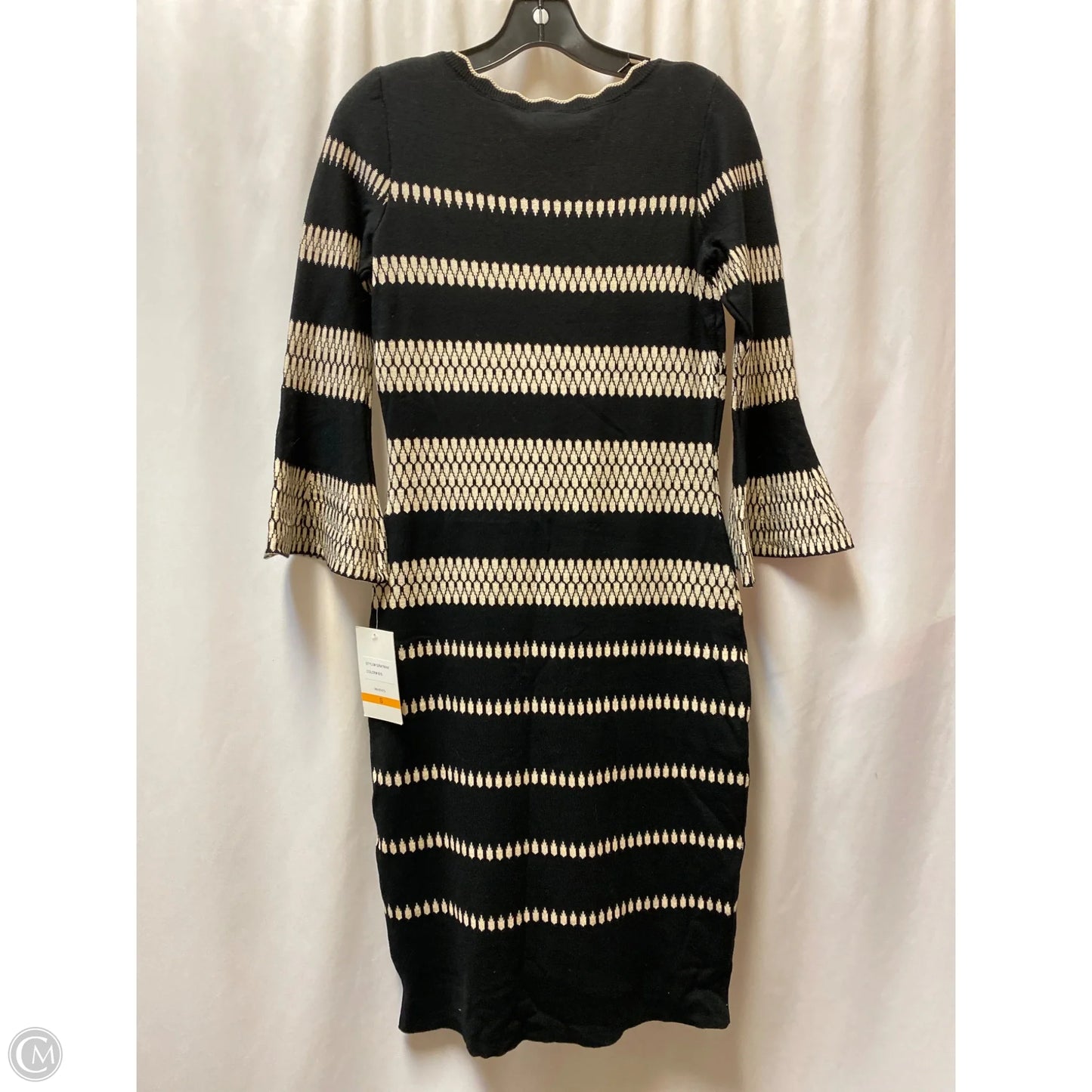 Dress Casual Maxi By Clothes Mentor In Black & Tan, Size: S