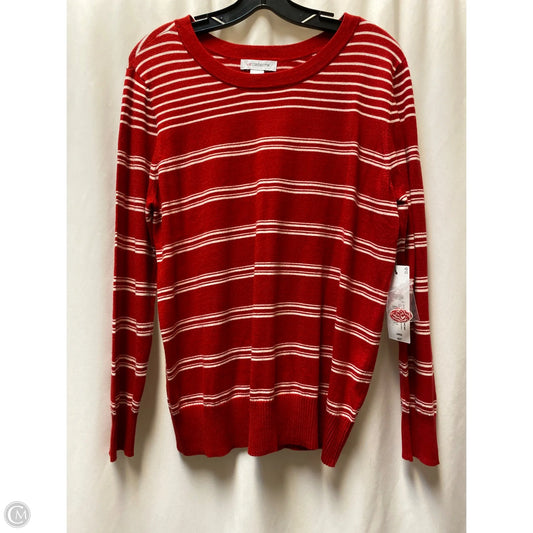 Sweater By Liz Claiborne In Red, Size: L