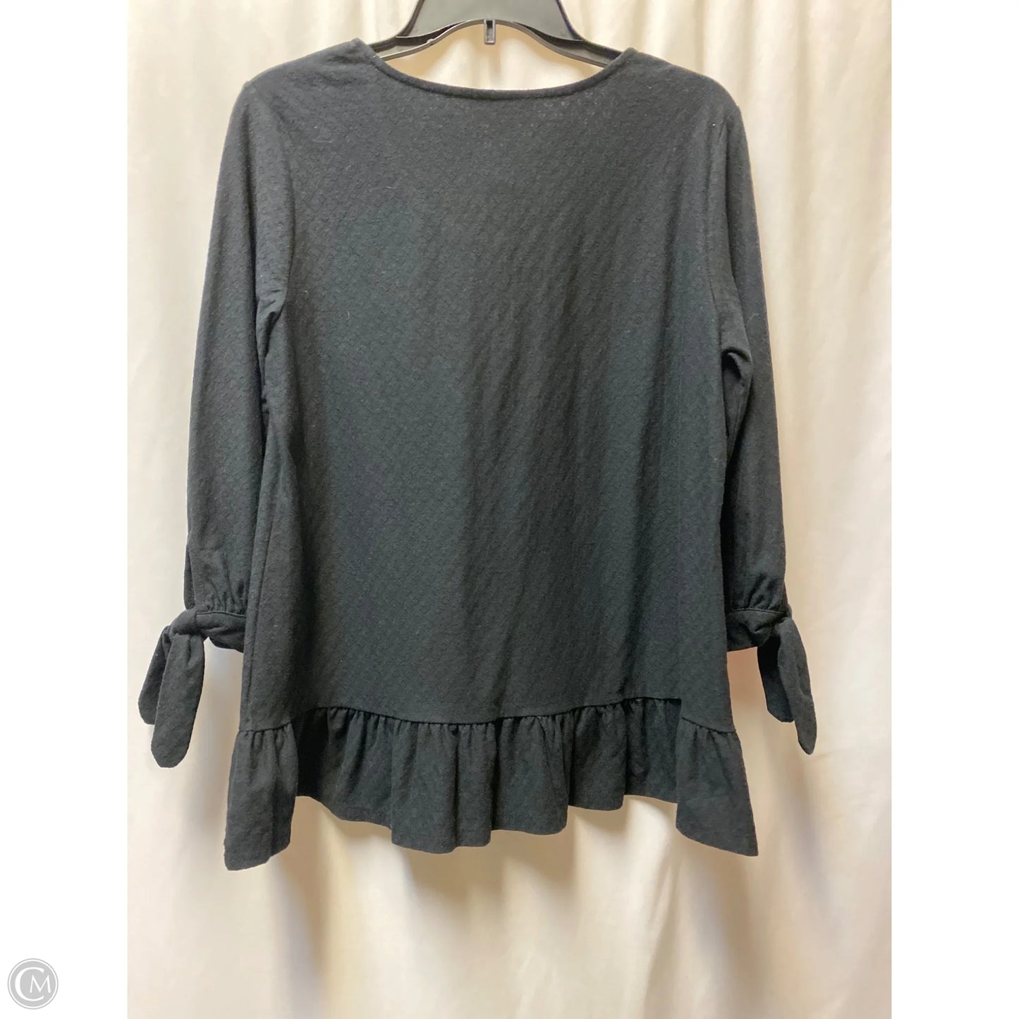 Top Long Sleeve By Style And Company In Black, Size: M