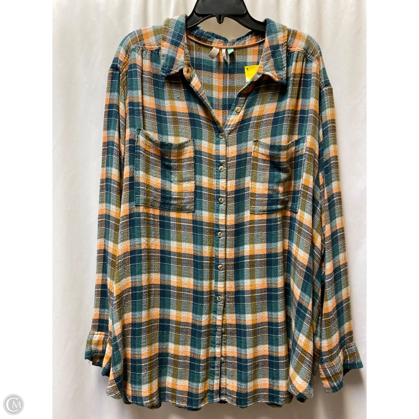 Top Long Sleeve By Pilcro In Peach, Size: 3x