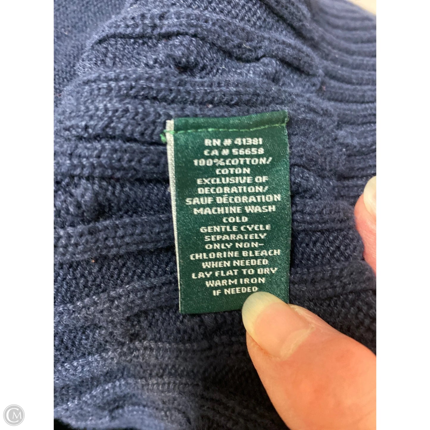 Sweater By Ralph Lauren In Navy, Size: Xlp