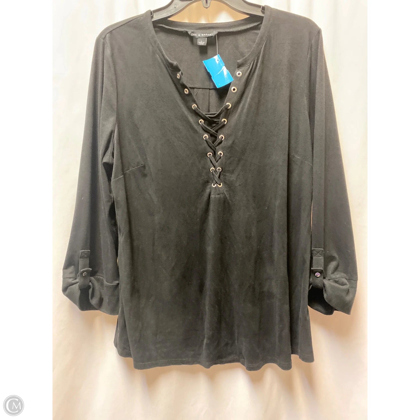 Top Long Sleeve By Zac And Rachel In Black, Size: L