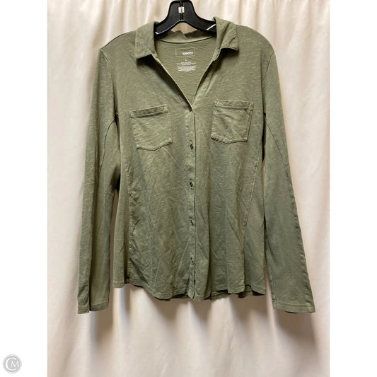 Top Long Sleeve By Sonoma In Green, Size: L