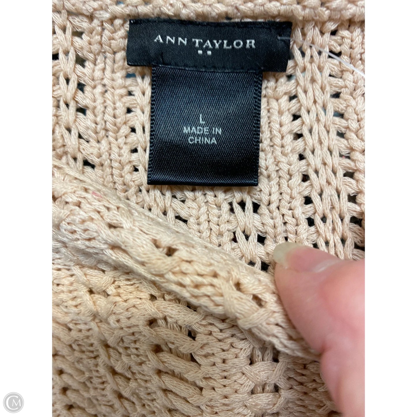 Sweater By Ann Taylor In Peach, Size: L